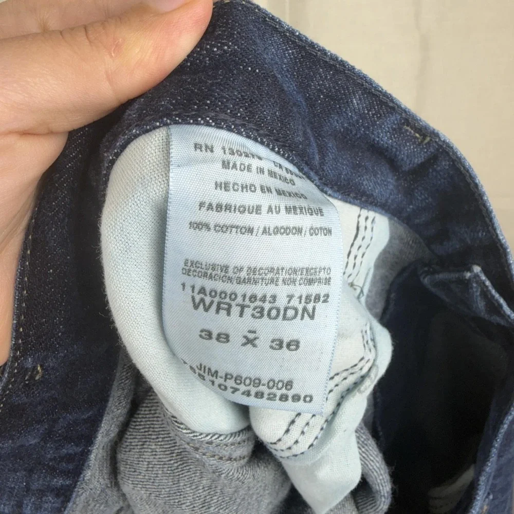 Wrangler Jeans Mens 38x34 Blue Medium Wash Regular Fit Straight Denim WRT30DN
